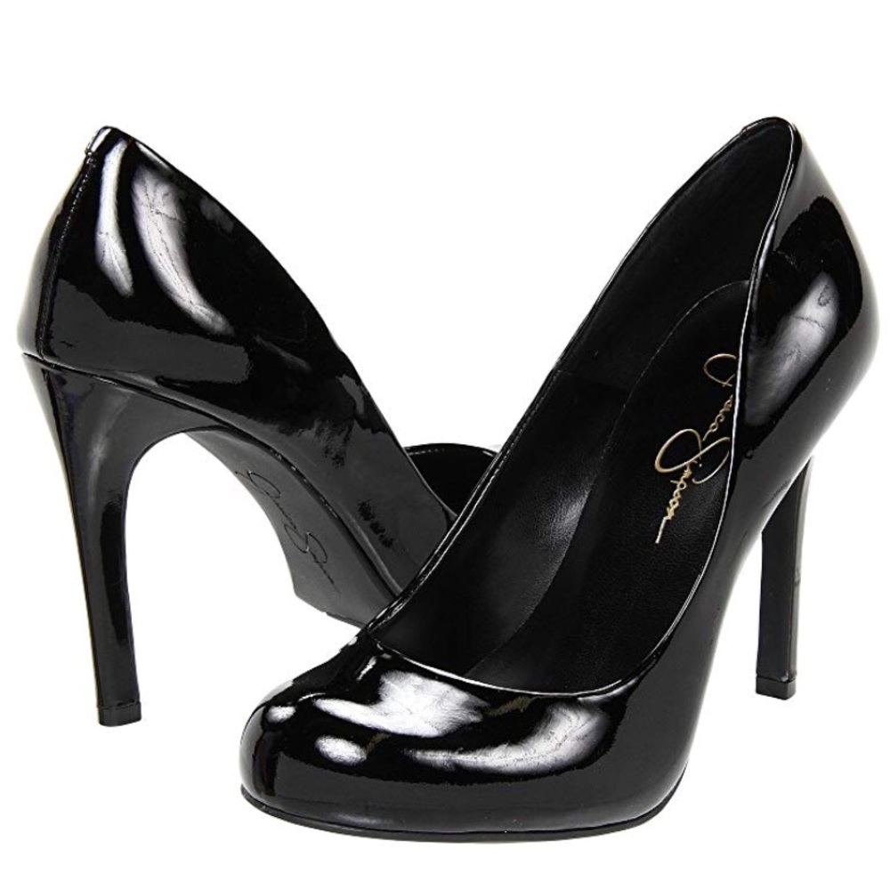 Jessica Simpson Black Patent Leather Heels